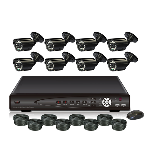 500GB 8ch DVR Recorder Kit and 8 IR Security Cameras GS7008AC-N