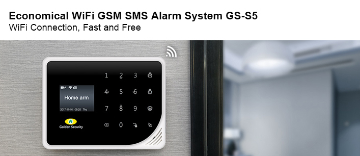 GS-S5 WiFi GSM SMS alarm system
